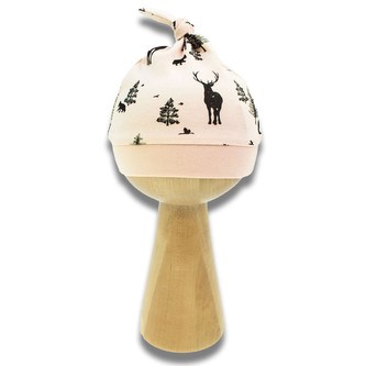 Kojenecká bavlněná čepička Nicol Bambi - velikost 56 (0-3m)