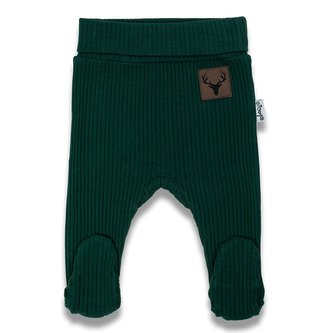 Kojenecké bavlněné polodupačky Nicol Bambi zelená - velikost 56 (0-3m)