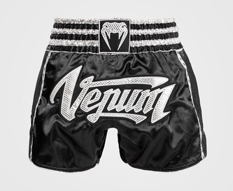 Thajské šortky Venum ABSOLUTE 2.0 černo-stříbrná XS