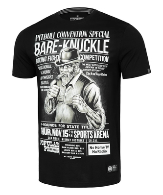 Pánské tričko Pitbull West Coast BARE KNUCKLE černá XL