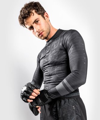 Rashguard Venum YKZ21 dlouhý rukáv matná černá XXL