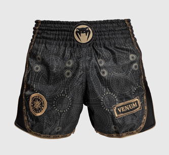 Thajské šortky Venum Santa Muerte Dark Side černo-hnědá XXL