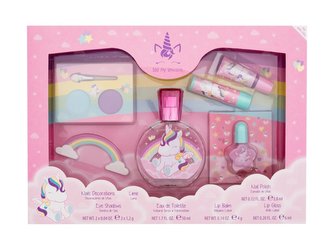 Eau My Unicorn Eau My Unicorn toaletní voda 50 ml + oční stíny 2,4 g + balzám na rty 4 g + lesk na rty 6 ml + lak na nehty 3,8 ml + ozdoby na nehty + pilník na nehty 1 ks