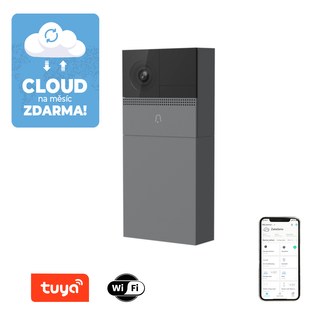 Immax NEO LITE Smart Videozvonek, WiFi, šedý Immax NEO LITE Smart Videozvonek, WiFi, šedý