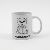 Bílý hrnek černý medvídek