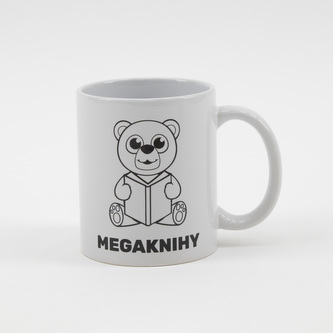 Bílý hrnek černý medvídek