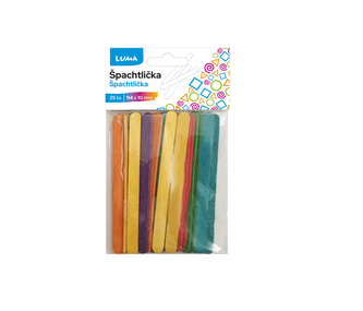 Špachtlička malá barevná, 25ks LUMA