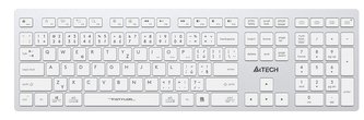 A4tech FBX50C, bezdrátová kancelářská klávesnice, bílá