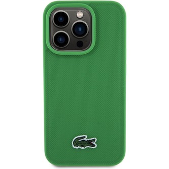 Lacoste Iconic Petit Pique Woven Logo Magsafe kryt iPhone 15 Pro zelený
