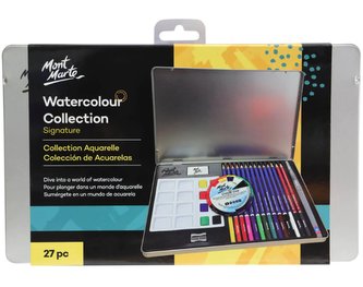 Mont Marte kreativní sada na akvarel, č.0030, 27 ks, kovový box