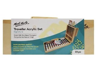 Mont Marte cestovní akrylová sada, č.0023, 23 ks, dřevěný box