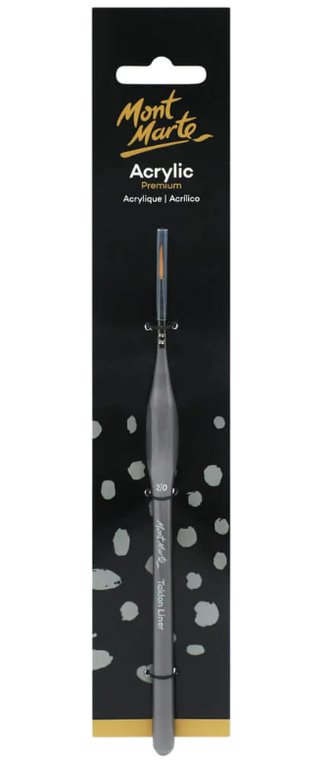 Mont Marte Liner štětec 2/0 na akryl PREMIUM, č.0123, papírový obal