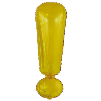 Foliový symbol Vykřičník zlatý 100 cm - Amscan