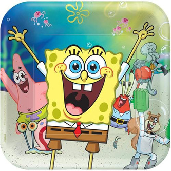 EKO Papírové talíře Sponge Bob New 23 cm - 8 ks