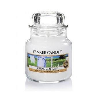 Yankee Candle Clean Cotton Candle ( čistá bavlna ) - Vonná sviečka 104. ml unisex