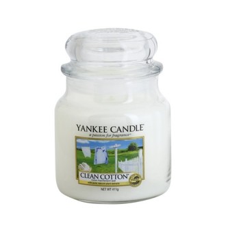Yankee Candle Clean Cotton Candle ( čistá bavlna ) - Vonná sviečka 411. ml unisex