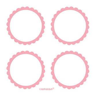 Samolepky na dárky a Candybar - modré 5 ks