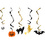 Závěsné spirály lesklé - Halloween - 5 ks