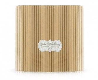 Papírová brčka - kraft 250 ks