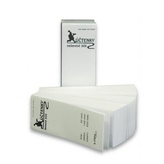 Účtenky 52x148mm/500 listů bílé lepené