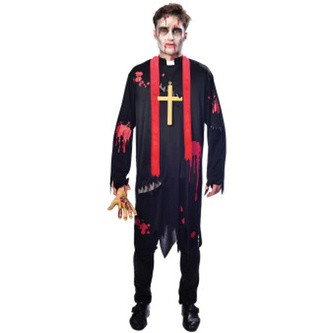 Pánský kostým zombie kněz - vel. L