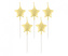 Dortové svíčky Stars - metalické zlaté 6,5 cm - 5 ks