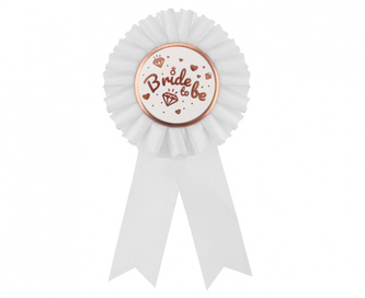 Odznak bílý - Bride to Be 8 x 16 cm