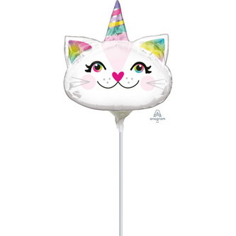 Balónky na tyčku - Caticorn  23 cm - 5 ks