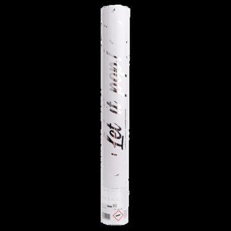 Vystřelovací konfety stříbrné, foliové  - 40 cm - Amscan