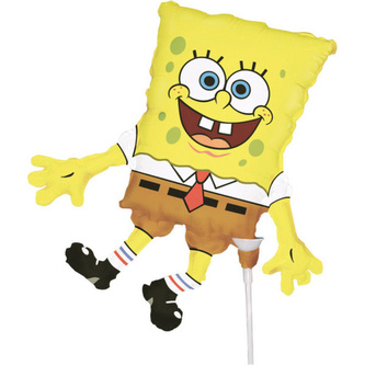 Balónky na tyčku - Sponge Bob 30x30 cm - 5 ks