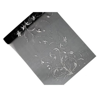 Organza s potiskem 9m černá