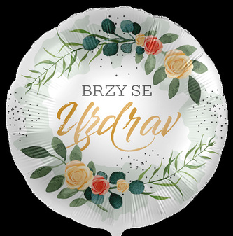 Foliový balonek Brzy se uzdrav CZ - 43cm