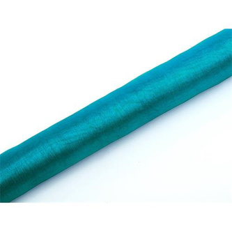 Organza 36cm x 9m tyrkysová