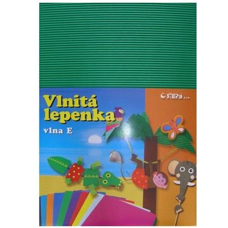 Lepenka E-Welle 260g 34,5 x 24,5cm rovná-zelená 10 listů