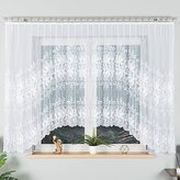 Dekorační krátká vzorovaná záclona na žabky JOANNA 160 bílá 400x160 cm MyBestHome