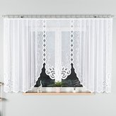 Dekorační krátká vzorovaná záclona na žabky EWELINA 160 bílá 400x160 cm MyBestHome