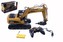Auto bagr RC plast 40cm na baterie+dobíjecí pack 2,4GHz se světlem se zvukem v krabici 53x29x19cm