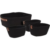 Sada úložných košíků 4 ks černá