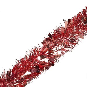 Łańcuch z grubym włosem czerwony 200cm