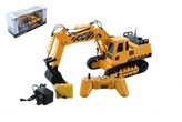 Auto Bagr RC plast 40cm na baterie USB dobíjecí kabel 2.4GHz v krabici 57x26x29cm