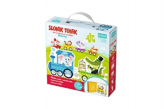 Puzzle s knížkou Sloník Toník Barvy 12ks 21x22cm v krabici