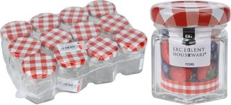 sklen.zavař.  45ml- 1ks-šestihran, TO , min.obj.12ks