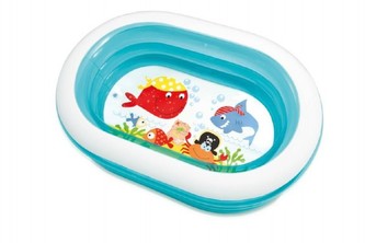Bazén nafukovací oválny rybičky piráti 163x107x46cm