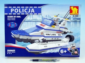 Stavebnica Dromader Polícia Čln 23601 321ks v krabici 25x15x5, 5cm