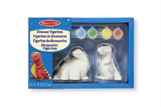 Sada dinosaury 2ks na vymaľovanie sadrové odliatky v krabičke 22x15x6cm