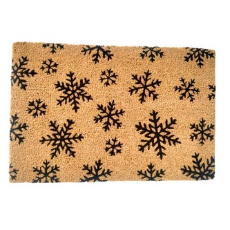 HOME ELEMENTS Rohož z kokosových vláken, Sněhové vločky, 40x60 cm