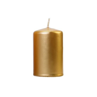 Svíčka metalická zlatá 10 x 6,5 cm - 1 ks