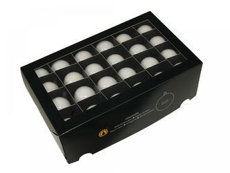 Skleněné baňky bílý opál 4 cm, sada 48 ks