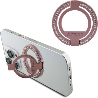 Guess Rhinestones MagSafe Ringstand kroužek růžový