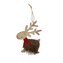 Drewniany renifer z futerkiem
